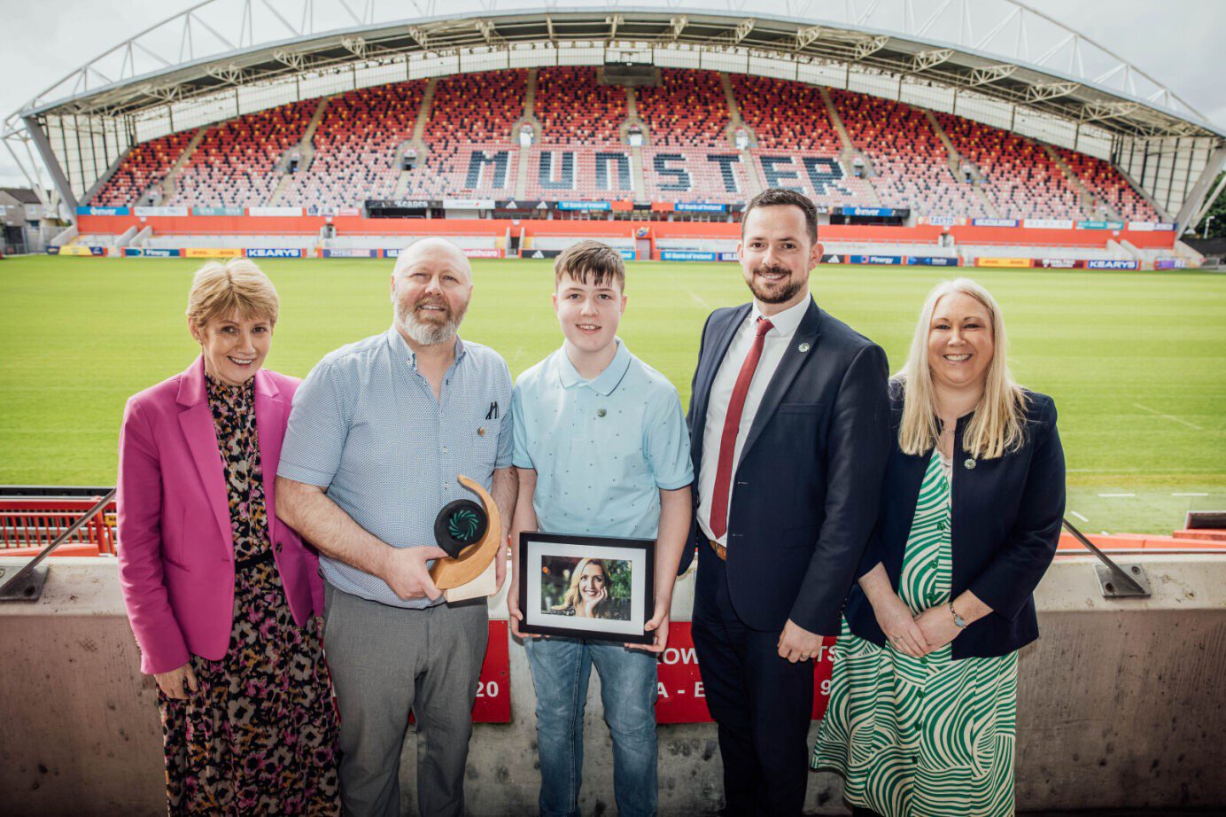 Photo of the Phelan Family and KCETB staff acts as link to Newsletter