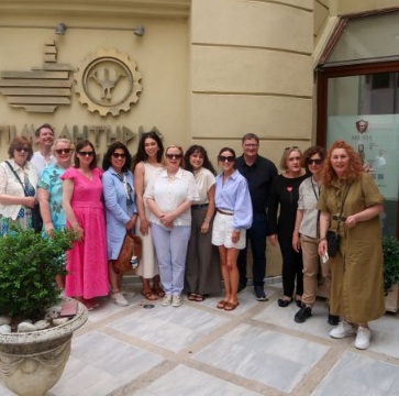 group photo in Greece
